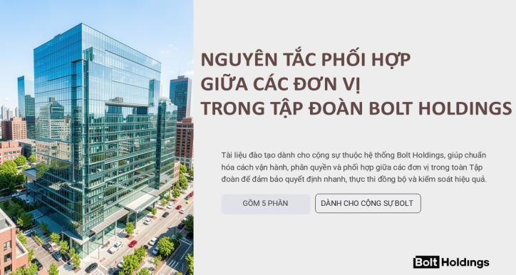 Nguyên tắc phối hợp giữa các đơn vị trong tập đoàn Bolt Holdings
