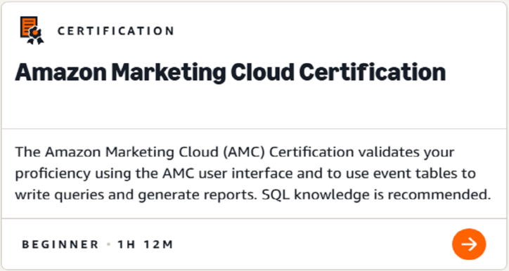 Amazon Marketing Cloud Certification