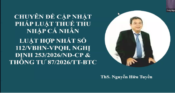 Cập nhật kiến thức thuế Tháng 7.2026 - Ths. Nguyễn Hữu Tuyền-260720