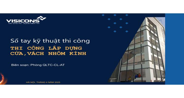 Công tác thi công Lắp dựng cửa, vách nhôm kính