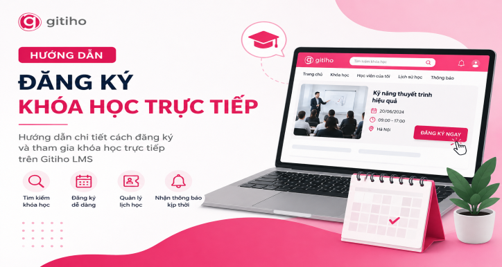 Hướng dẫn đăng kí khoá học trực tiếp