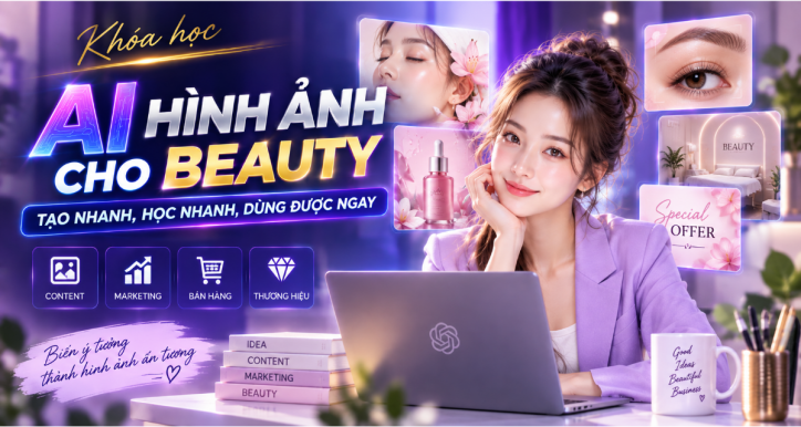 AI Hình Ảnh Cho Beauty – Tạo Nhanh, Học Nhanh, Dùng Được Ngay