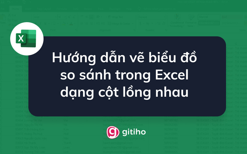 Hướng dẫn vẽ biểu đồ so sánh trong Excel dạng cột lồng nhau
