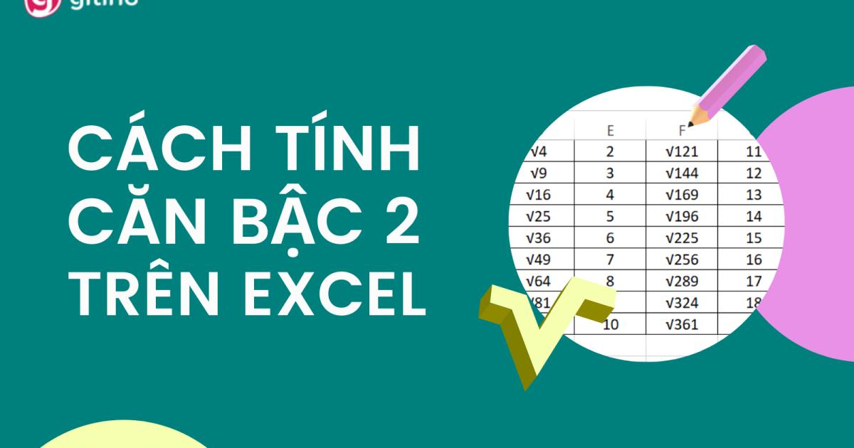 Cách tính căn bậc 2 trong Excel đơn giản, dễ hiểu
