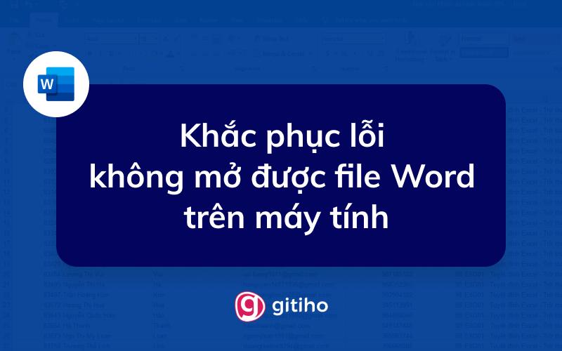 Khắc phục lỗi không mở được file Word trên máy tính