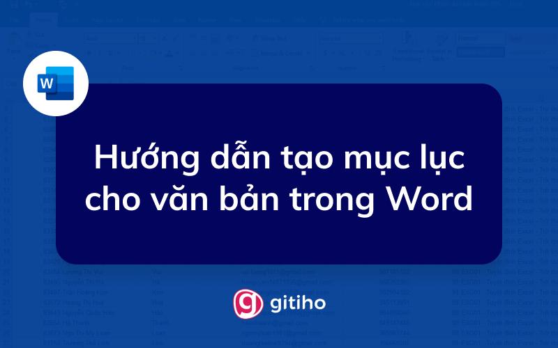 Hướng dẫn tạo mục lục tự động cho văn bản trong Word