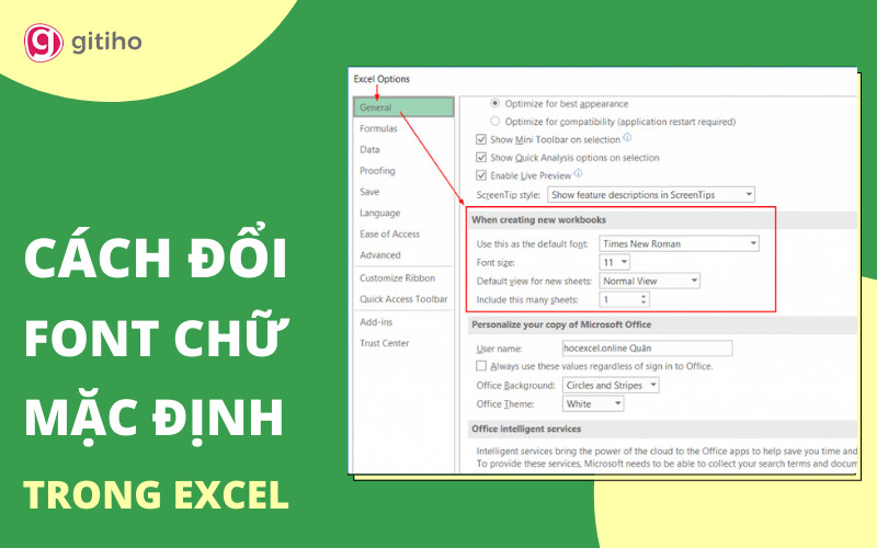 Cùng trải nghiệm tính năng đổi font chữ trong Excel 2024 đầy mới mẻ và tiện ích. Với một số thao tác đơn giản, người dùng có thể thay đổi font chữ theo sở thích và phong cách của bản thân, tạo ra những bảng tính độc đáo và chuyên nghiệp hơn bao giờ hết. Xem hình ảnh liên quan để thu thập thêm nhiều cách thay đổi font chữ khác nhau.