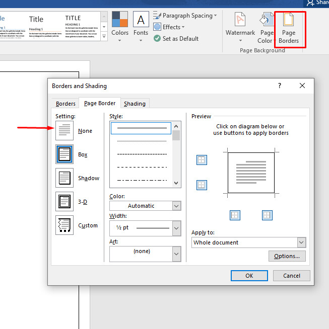 Hướng dẫn cách bỏ đường viền trang ( Page border) trong Microsoft Word