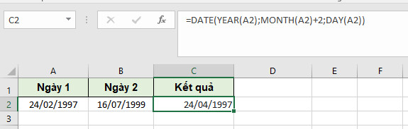 Cách cộng, trừ ngày tháng năm trong Excel để tính số ngày đơn giản