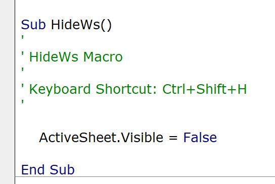 Cách tự tạo phím tắt để ẩn và xóa sheet trong Excel