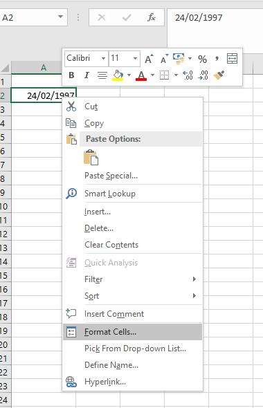 Cách định dạng Ngày Tháng Năm trong Excel chuẩn và thống nhất
