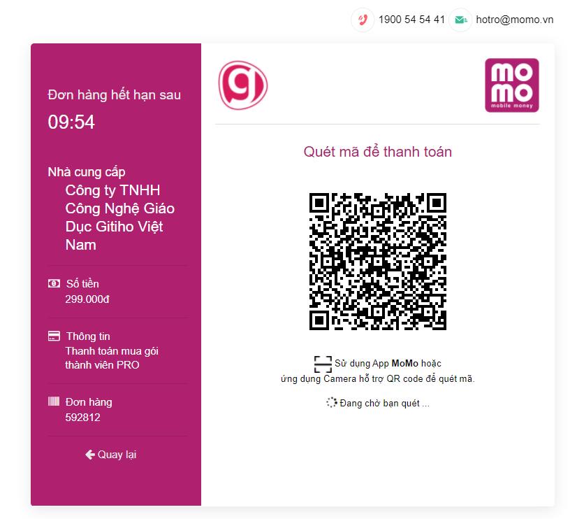 Hướng dẫn cách đăng ký Gói Thành viên PRO trên Gitiho