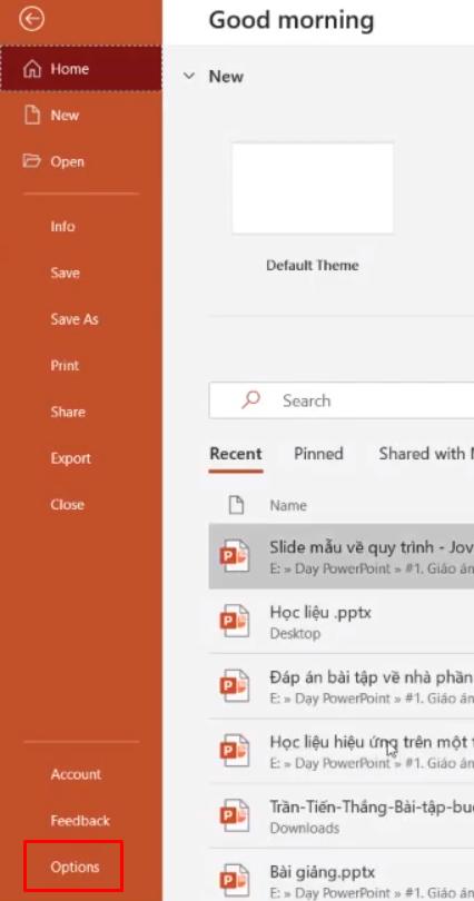 Thiết lập trang Slide, Xuất File, In ấn các slide đã tạo trên Powerpoint