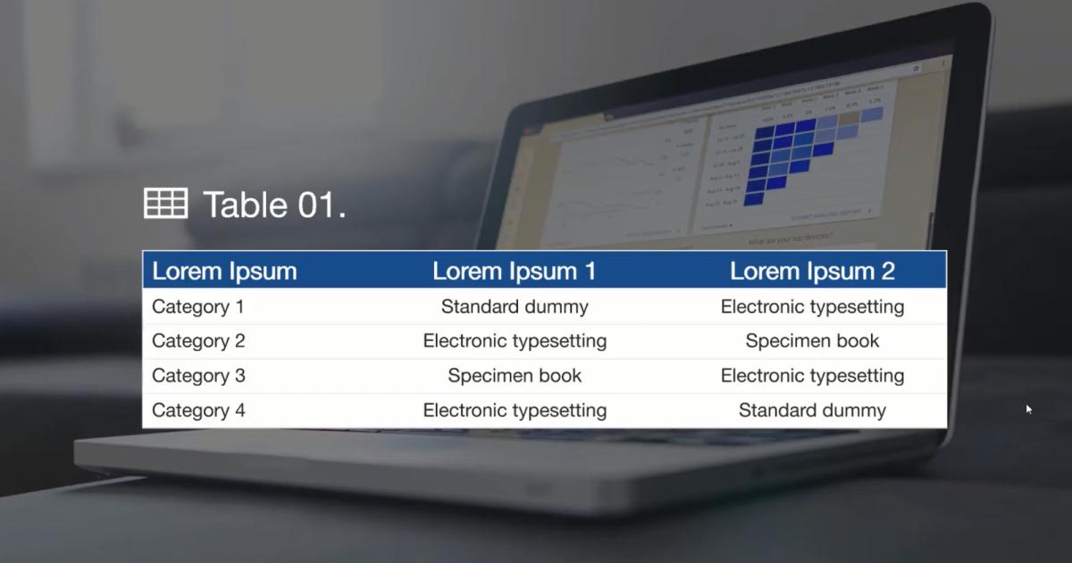 Cách trình bày bảng biểu, số liệu đẹp cho slide khi thiết kế Powerpoint