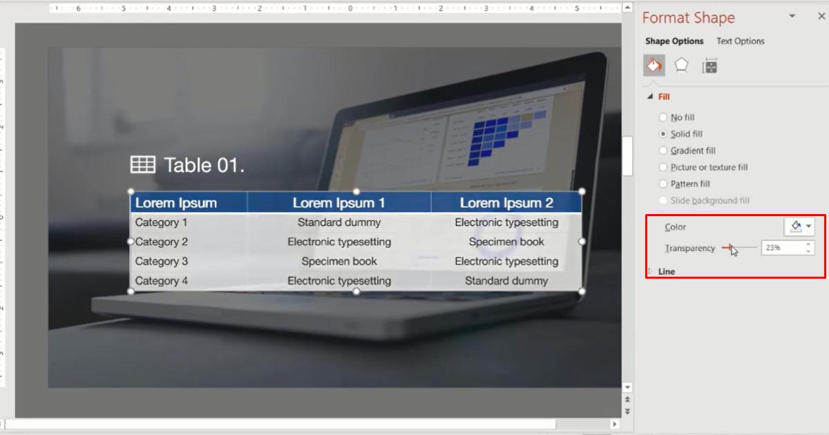 Cách trình bày bảng biểu, số liệu đẹp cho slide khi thiết kế Powerpoint