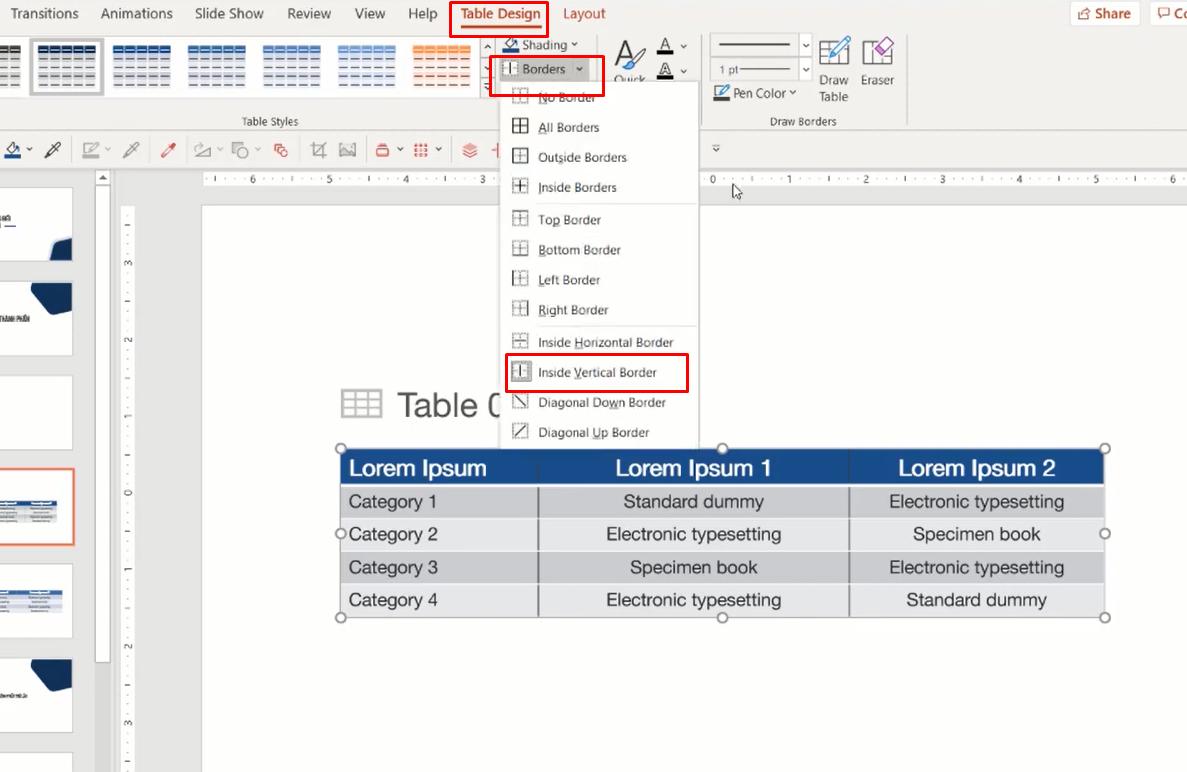Cách trình bày bảng biểu, số liệu đẹp cho slide khi thiết kế Powerpoint