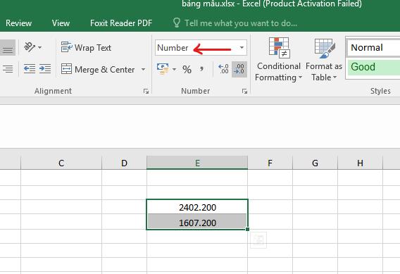 làm tròn số đến hàng nghìn trong excel