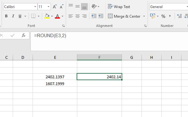 hàm làm tròn đến hàng nghìn trong excel