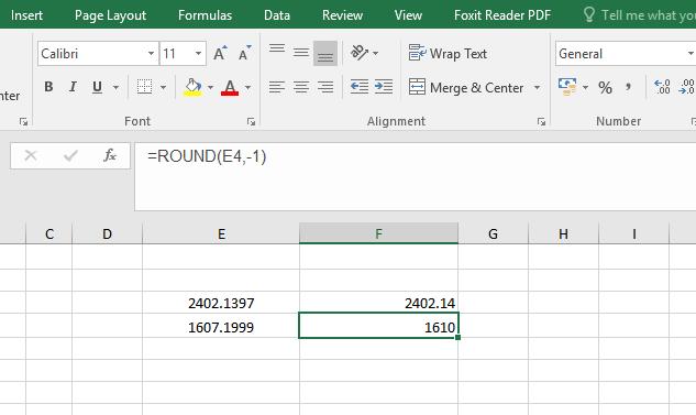 làm tròn số trong excel đến hàng nghìn