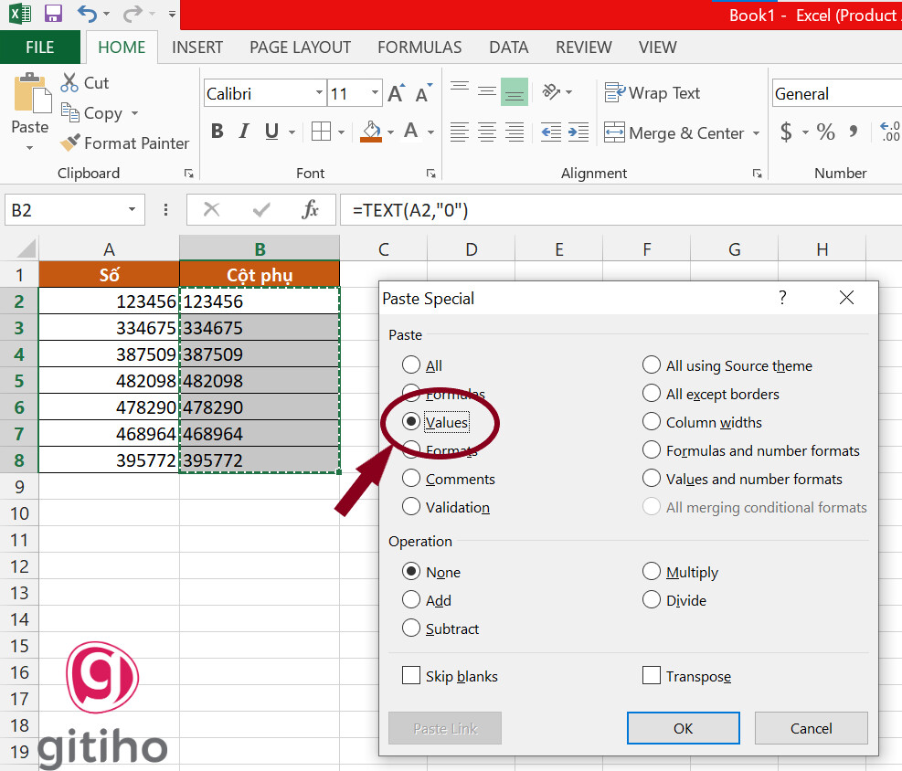 Dùng Format Cell để chuyển số thành chữ 2