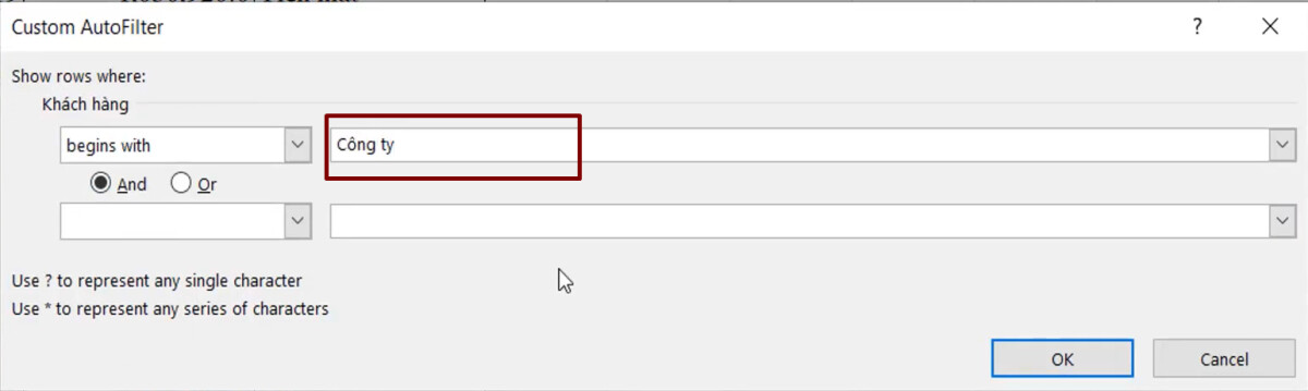 Cách lọc dữ liệu trong Excel - Phần 4: Kỹ thuật lọc dữ liệu dạng Text