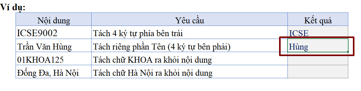 Cách xử lý dữ liệu dạng Text với các hàm trong Excel (Phần 1)
