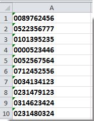 số 0 ở đầu sẽ được giữ lại
