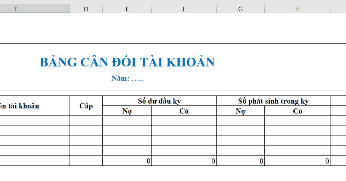 CÁCH LẬP BẢNG CÂN ĐỐI TÀI KHOẢN VÀ CÔNG THỨC ĐÁNH SỐ DÒNG TRONG SỔ NHẬT KÝ CHUNG TRÊN EXCEL