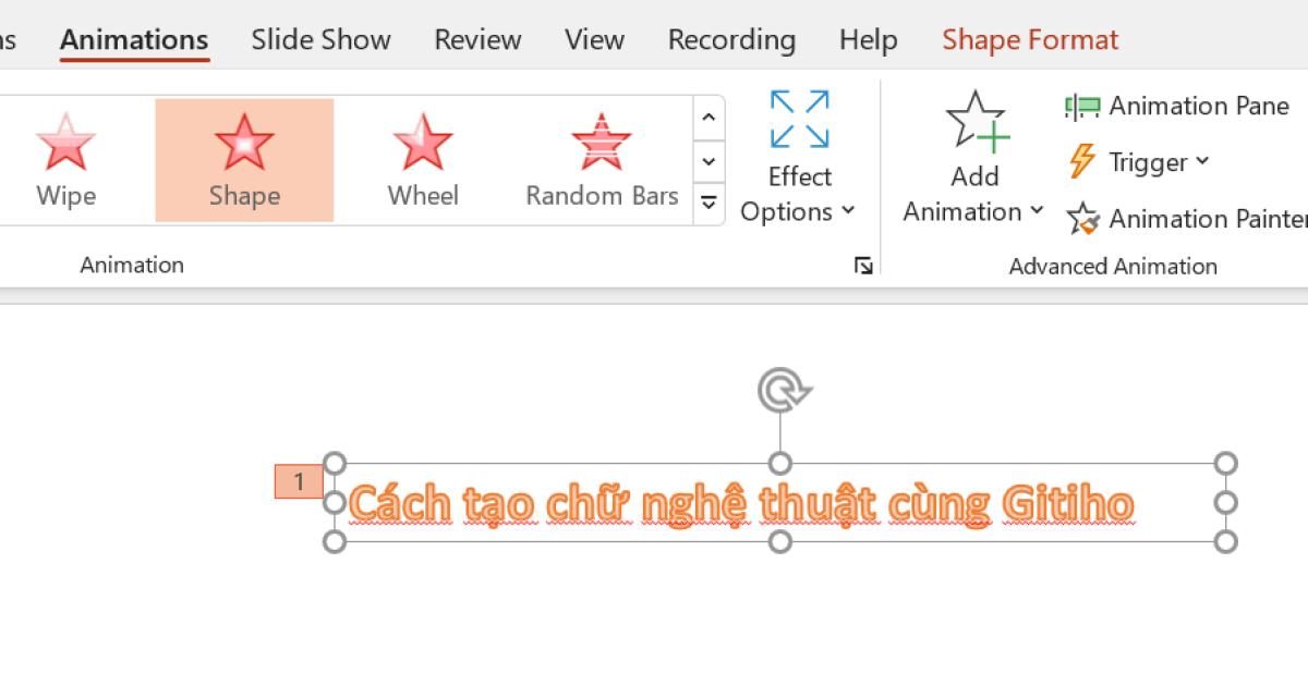 Hướng dẫn tạo chữ nghệ thuật WordArt trong PowerPoint