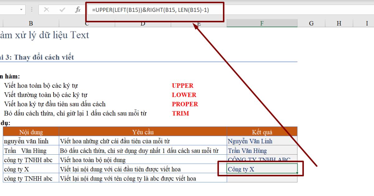 Cách xử lý dữ liệu dạng Text với các hàm trong Excel (Phần 3)