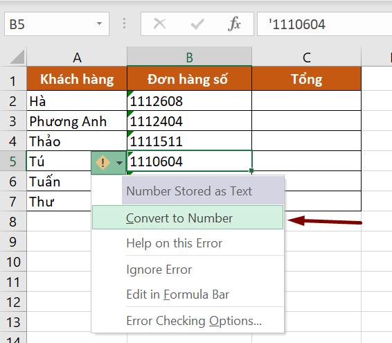 Lỗi hàm Vlookup trong Excel không chạy