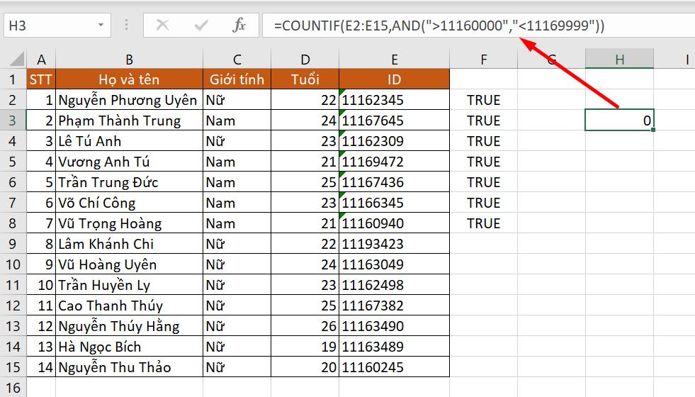 CÁCH KHẮC PHỤC KHI HÀM COUNTIF KHÔNG RA KẾT QUẢ