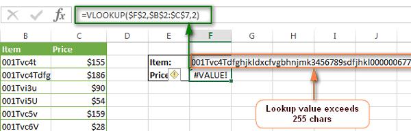 Lỗi #VALUE trong hàm VLOOKUP trên Excel - Nguyên nhân và cách sửa