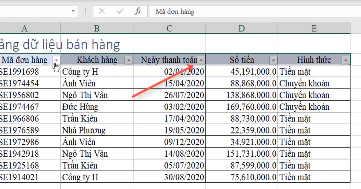 Cách lọc dữ liệu trong Excel-Phần 1: Cách tạo và sử dụng bộ lọc Filter