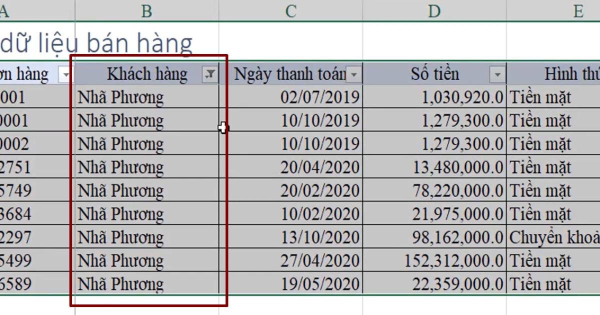 Cách lọc dữ liệu trong Excel-Phần 1: Cách tạo và sử dụng bộ lọc Filter