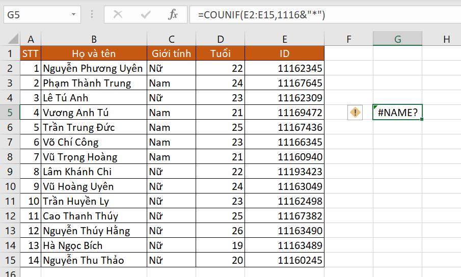 CÁCH KHẮC PHỤC KHI HÀM COUNTIF KHÔNG RA KẾT QUẢ