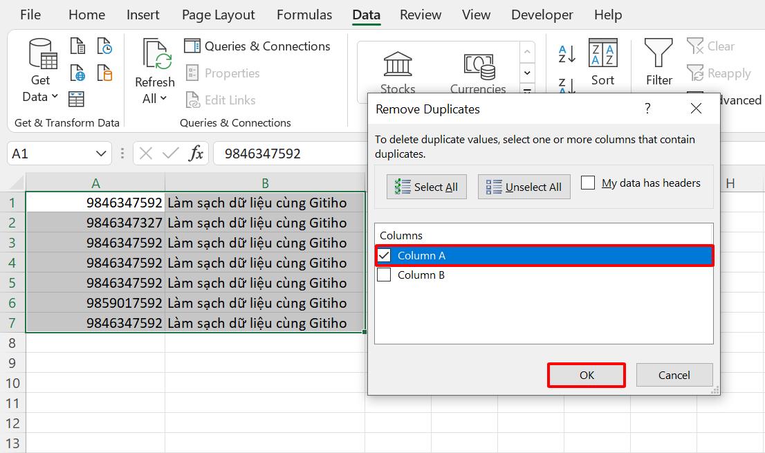 Tổng hợp các phương pháp đơn giản làm sạch dữ liệu trong Excel