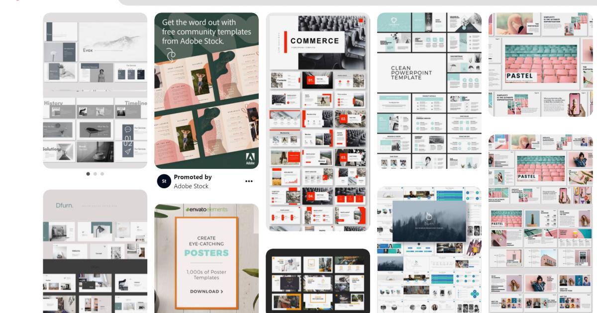 Tìm kiếm cảm hứng thiết kế powerpoint