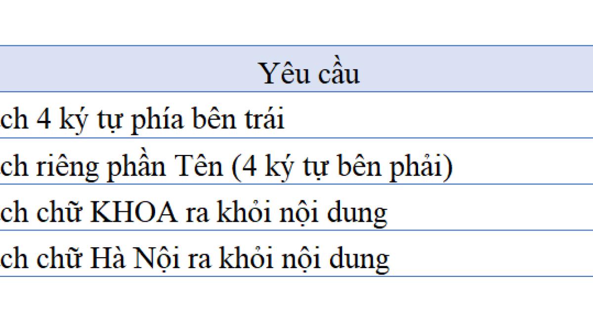 Cách xử lý dữ liệu dạng Text với các hàm trong Excel (Phần 1)