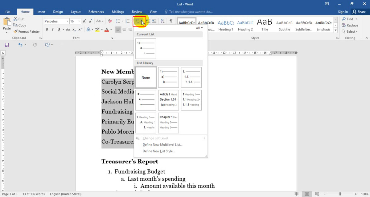 Đánh dấu (bullet) và đánh số (numbering) tự động trong Word