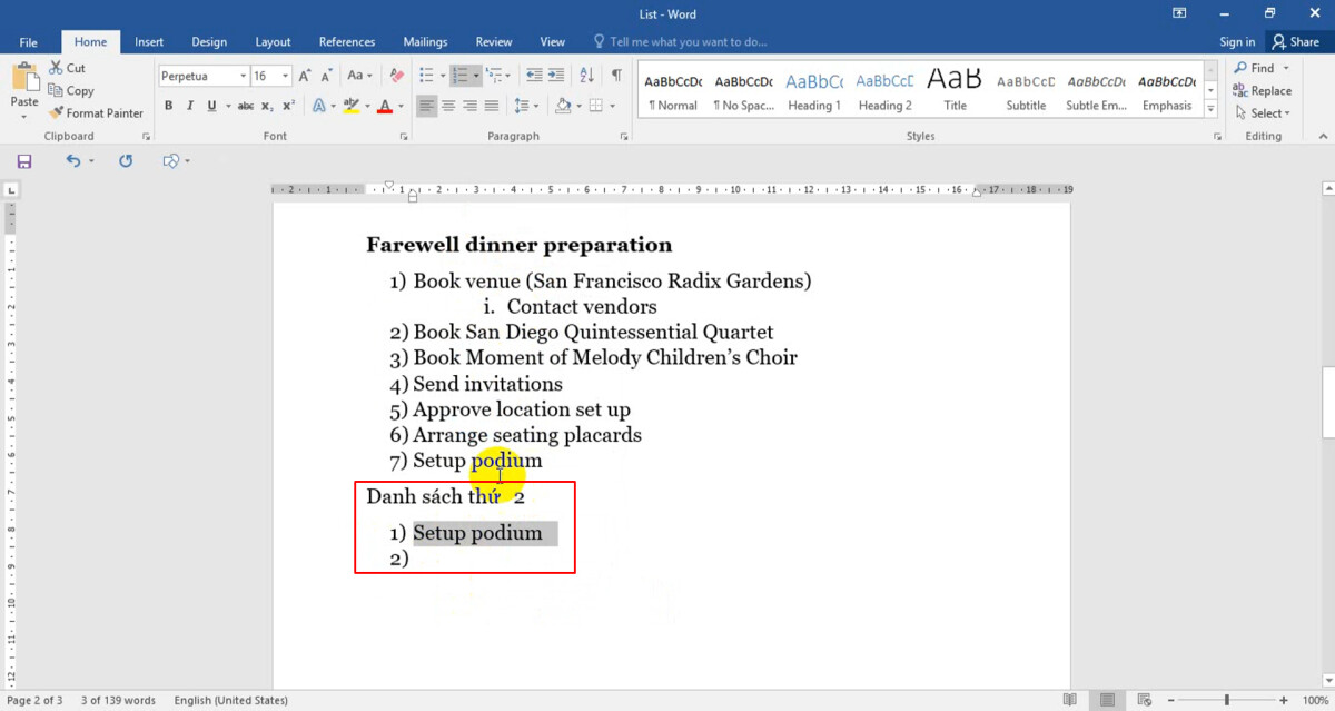 Đánh dấu (bullet) và đánh số (numbering) tự động trong Word