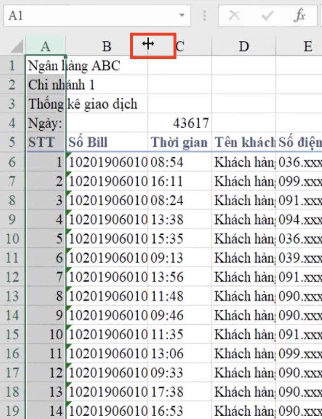 Luyện tập về định dạng bảng dữ liệu Excel và sử dụng công cụ Cell styles