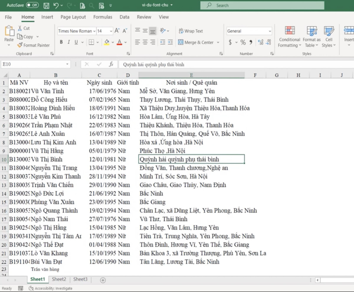 Excel 2024 giờ đây đã nâng cấp định dạng font chữ, cho phép người dùng tùy chọn những kiểu chữ độc đáo và sáng tạo hơn bao giờ hết. Với tính năng này, bạn có thể tạo ra các bảng tính và báo cáo chuyên nghiệp, tăng tính thẩm mỹ và sự đồng nhất cho tài liệu của mình.