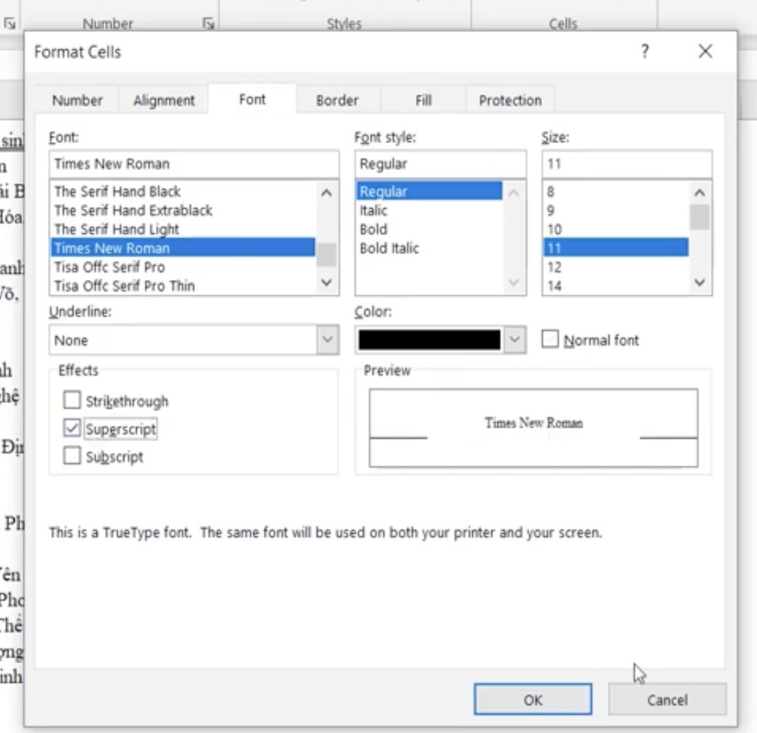 Kỹ thuật định dạng font chữ cơ bản và nâng cao trong Excel
