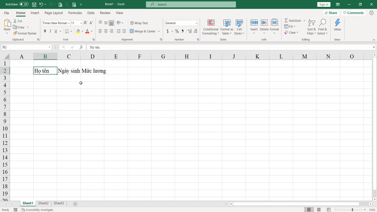 Hướng dẫn cách nhập dữ liệu trong Excel chính xác nhất