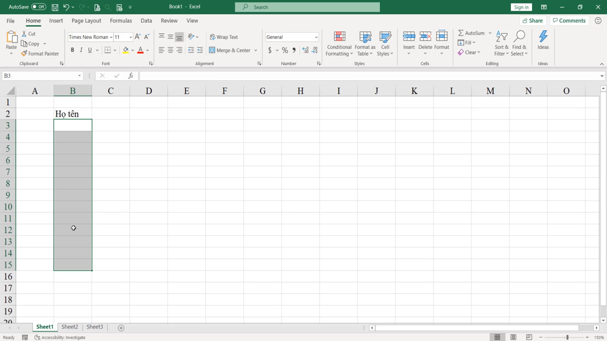 Hướng dẫn cách nhập dữ liệu trong Excel chính xác nhất