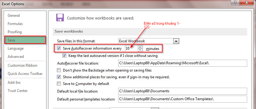 Sử dụng Save và Save as để lưu file Excel với các định dạng khác nhau.
