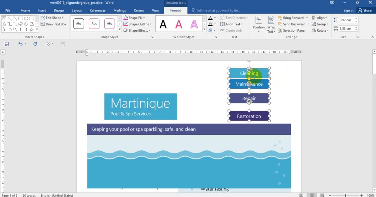 Căn chỉnh, sắp xếp, nhóm các đối tượng khi soạn thảo văn bản với Word