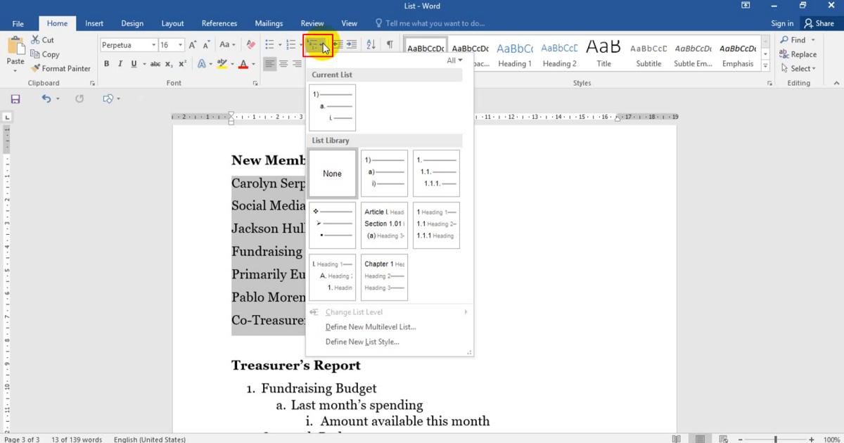 Đánh dấu (bullet) và đánh số (numbering) tự động trong Word