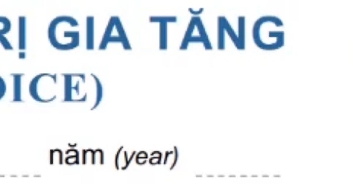 Những thành phần xuất hiện trong hóa đơn giá trị gia tăng (VAT)